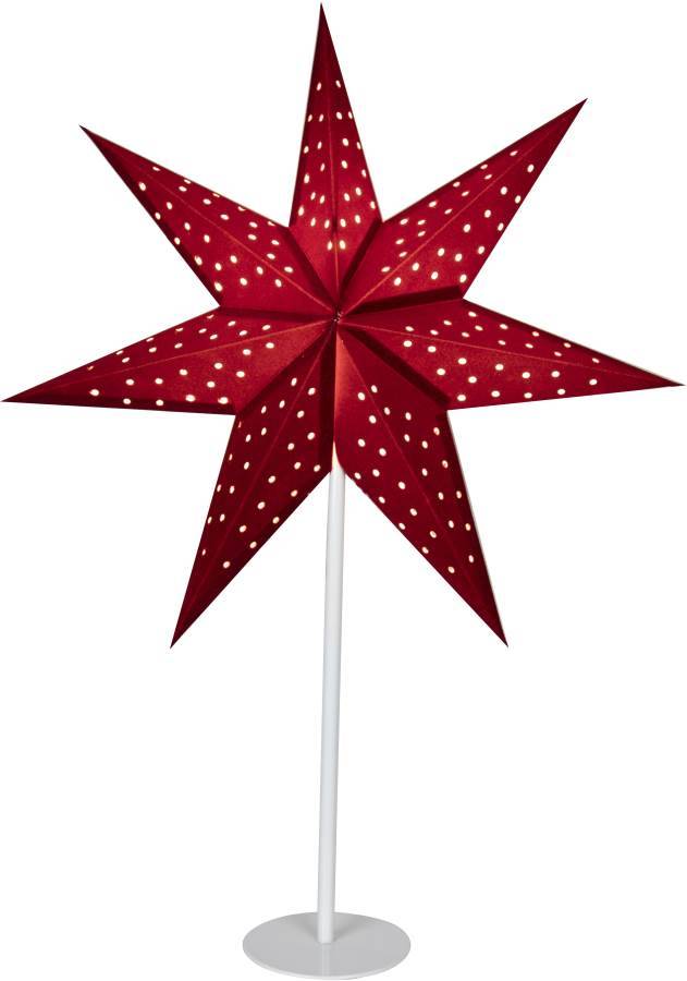 Clara Julstjärna på fot 65cm Röd