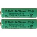 Uppladdningsbara AA-batteri 1,2V 600mAh Ni-MH 2-pack