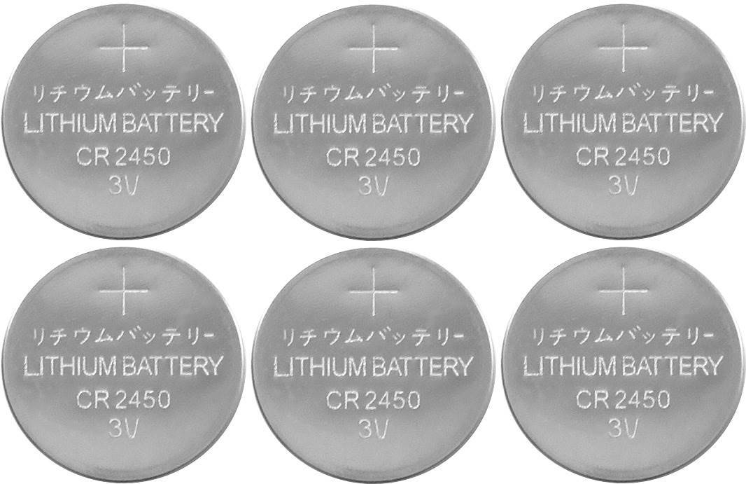 CR2450-batteri, Lithium 3V, 6-pack