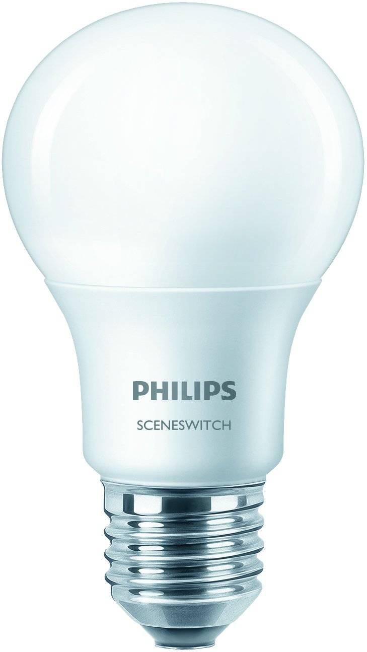 LED-lampa, Normal, Matt, 7,5/3/1,6W, E27, 230V, 3-SceneSwitch, Ph