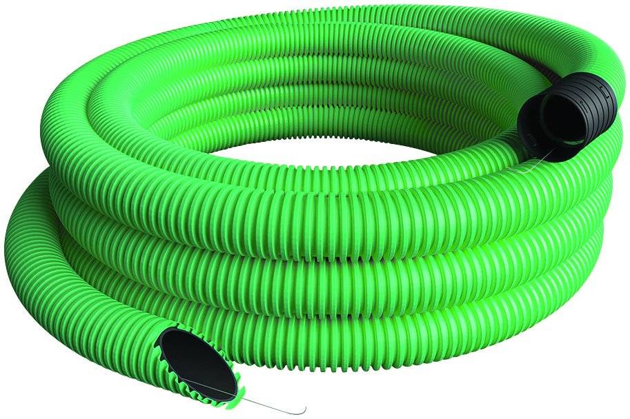 Kabelskyddsrör med dragtråd, SRN, Ø 50/40 mm, grön